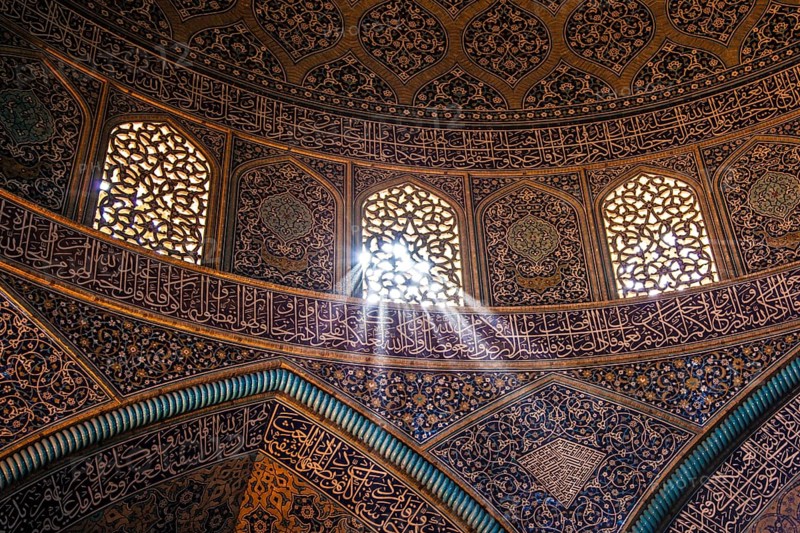 Light shines through window