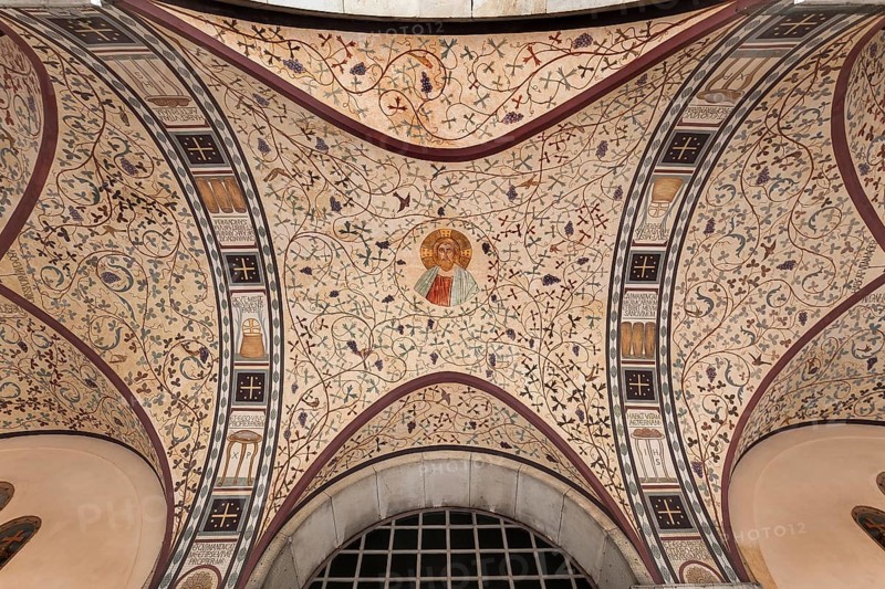 Frescoes in the arcades
