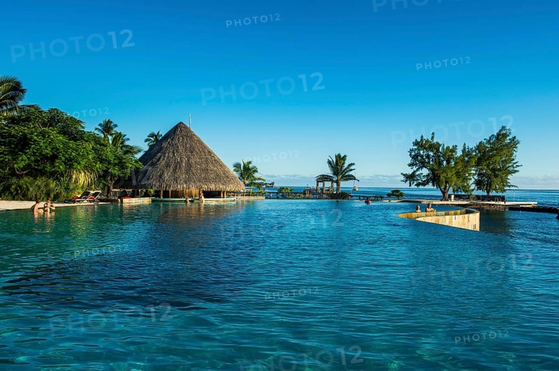 Huge swimming pool of a luxury hotel