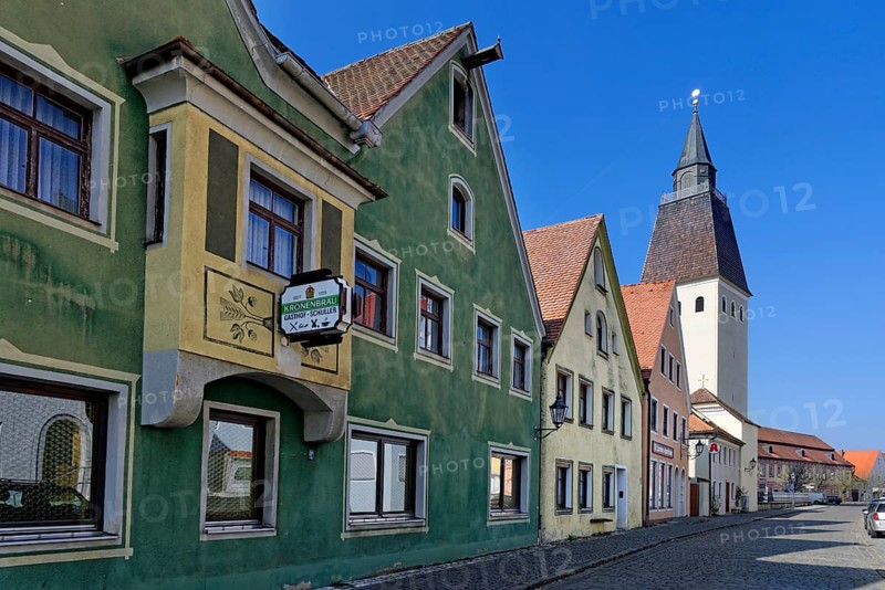 Old town of Berching with church St. Lorenz