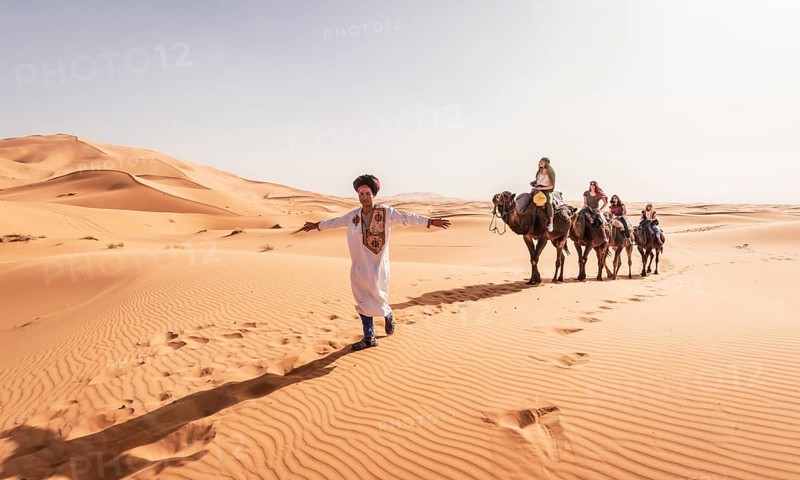 Tourists with Bedouin guide
