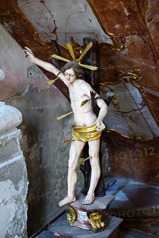 Saint Sebastian carving