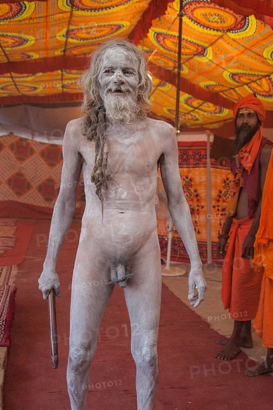 A naked Sadhu during the Kumbh Mela