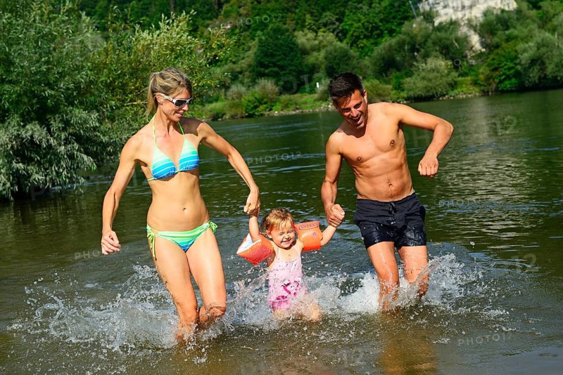 Family dabbles in the Danube