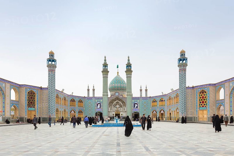 Courtyard of holy shrine of Imamzadeh Helal Ali in Aran va Bidgol