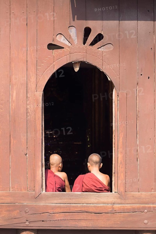 Young novice monks at Shwe Yaunghwe Kyaung monastery