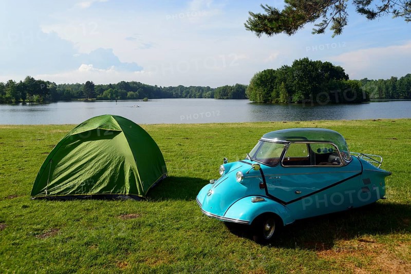 Messerschmitt cabin scooter on campground