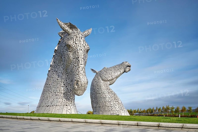 Two sculptures made of steel