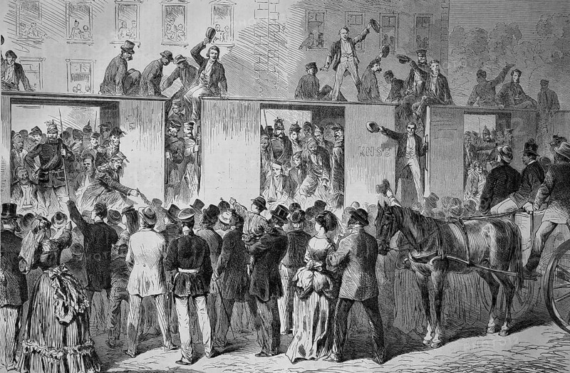 Arrival of French prisoners of war in Berlin