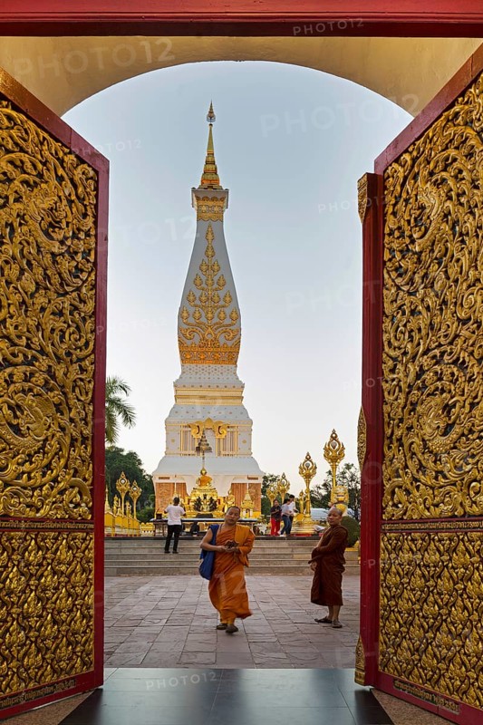 Decorated entrance gate to the Chedi of Wat Phra That Phanom