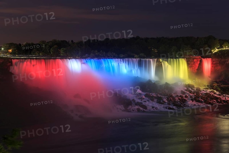 Illuminated Waterfall