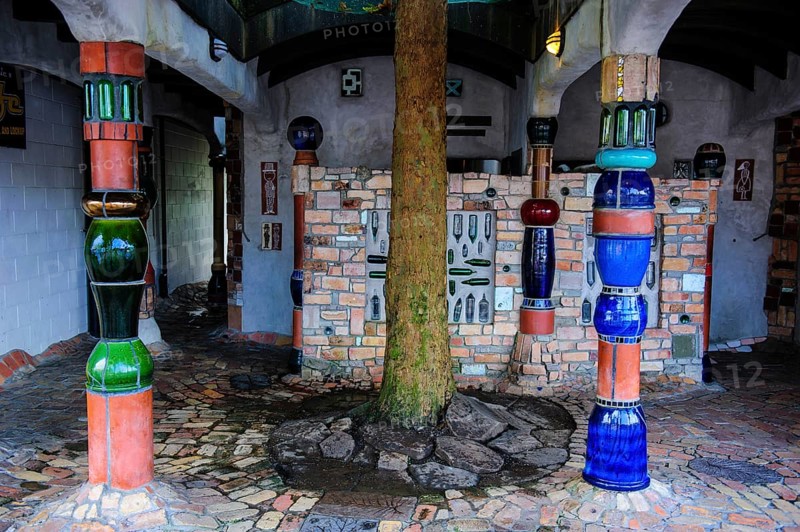 Hundertwasser toilet in Kawakawa