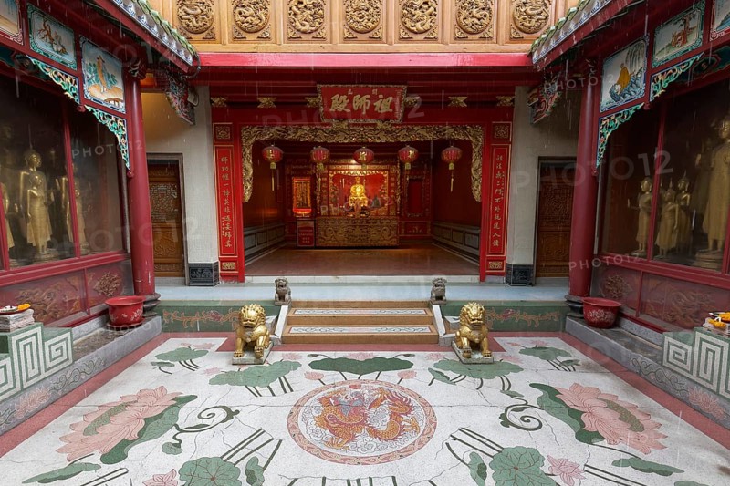 Inner courtyard with floor mosaic