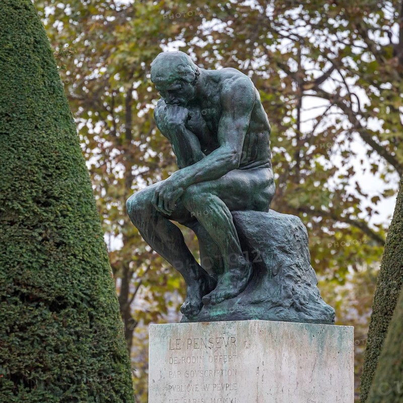 Bronze sculpture The Thinker by Auguste Rodin
