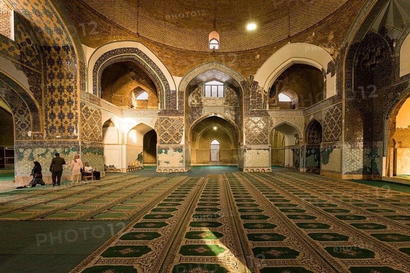 Inside the Blue Mosque or Kabud Mosque