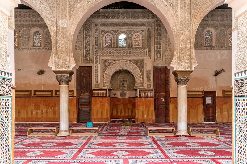 Interior of the Koranic school Medersa Bou Inania