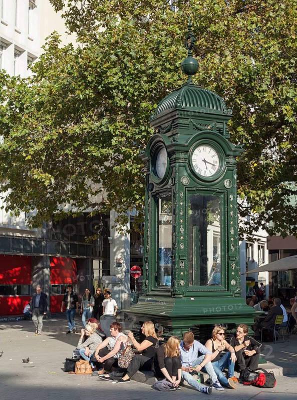 Kropcke square with historic Kropcke clock