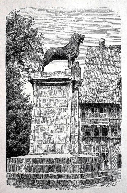 Lion statue erected during the reign of Henry the Lion