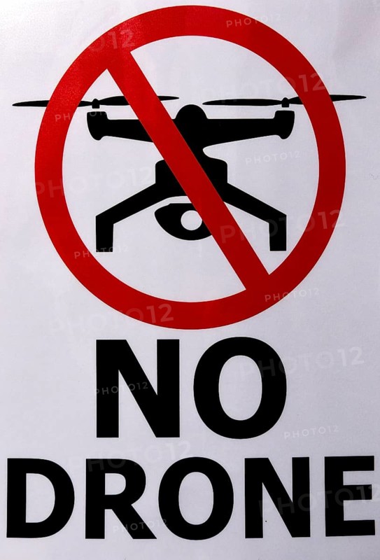 Prohibition sign No Drone