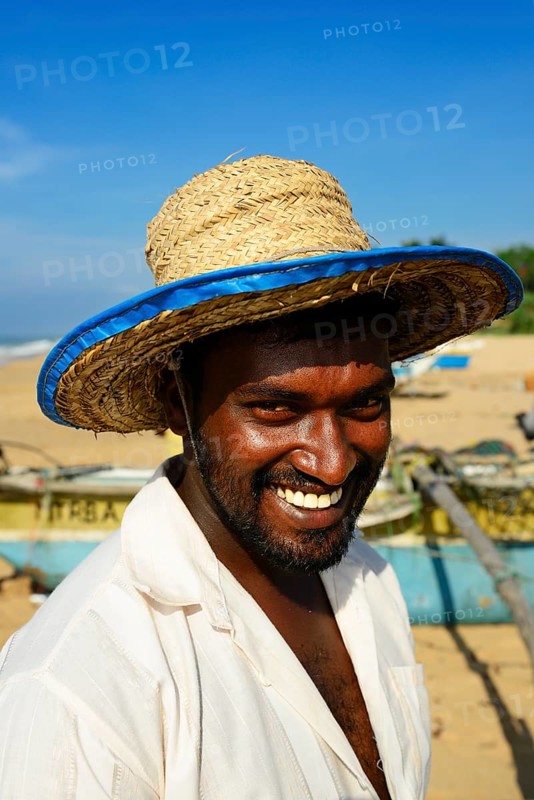 Fisherman at the beach of Tangalle