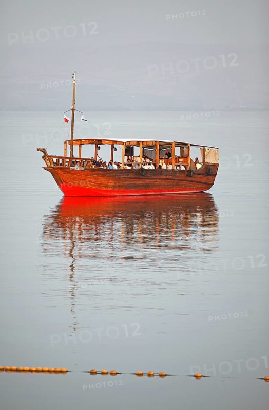 Boat for tourists on Lake Tiberias