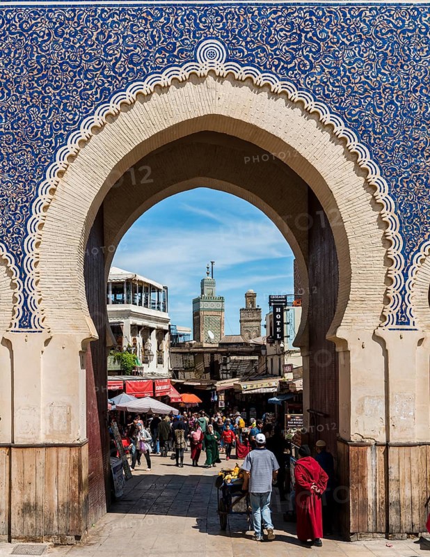 Locals in front of Bab Boujeloud