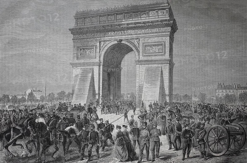 On the triumphal arch in Paris