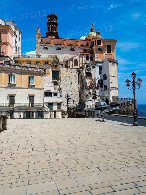 View of Piazza Umberto I and church Collegiate Santa Maria Maddalena