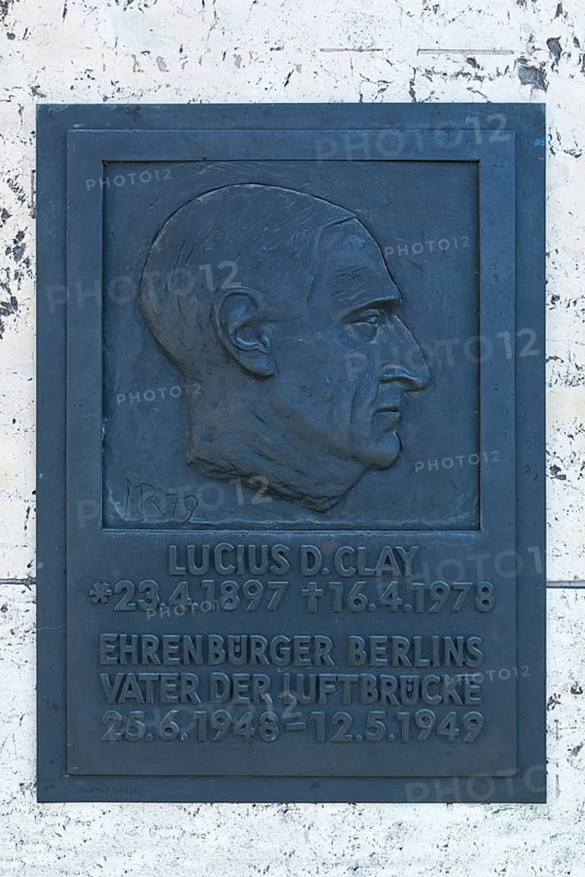 Memorial plaque at Tempelhof Airport by Lucius D. Clay