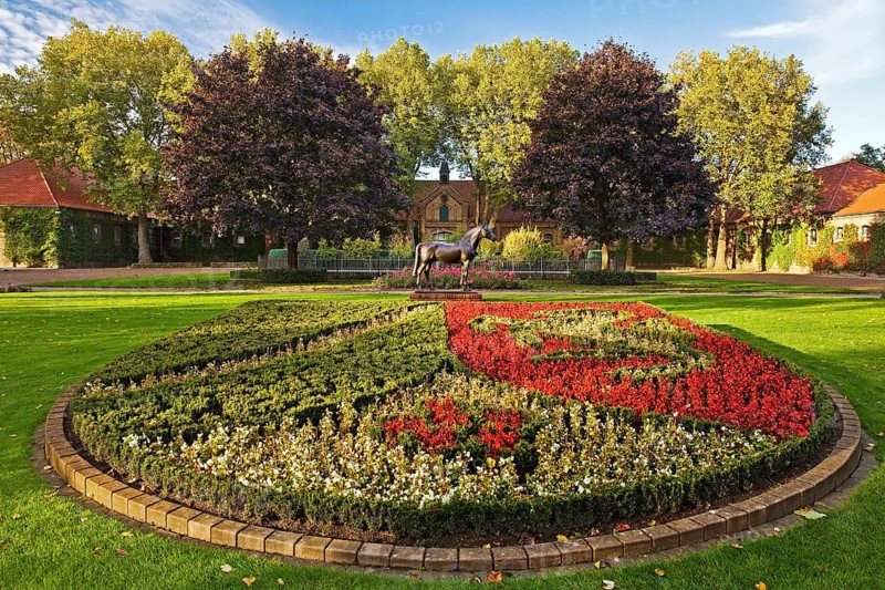 Flower bed as coat of arms of North Rhine-Westphalia