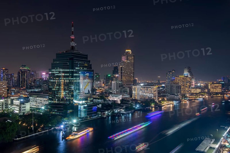 City view of Bangkok at night