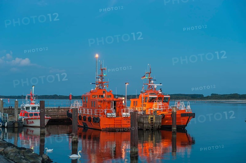 Pilot boats in the mouth of the Trave