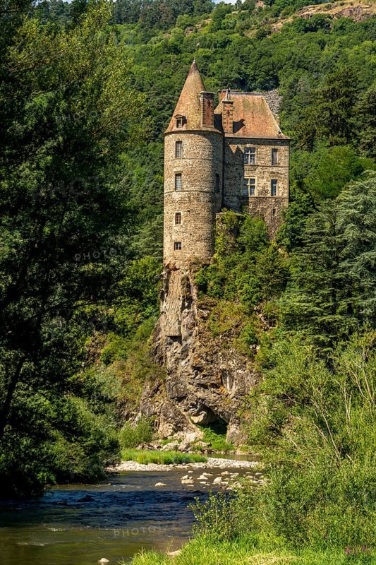 Castle of Lavoute Polignac on river Loire