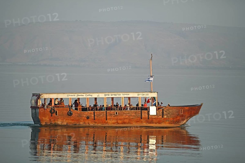 Boat for tourists on Lake Tiberias