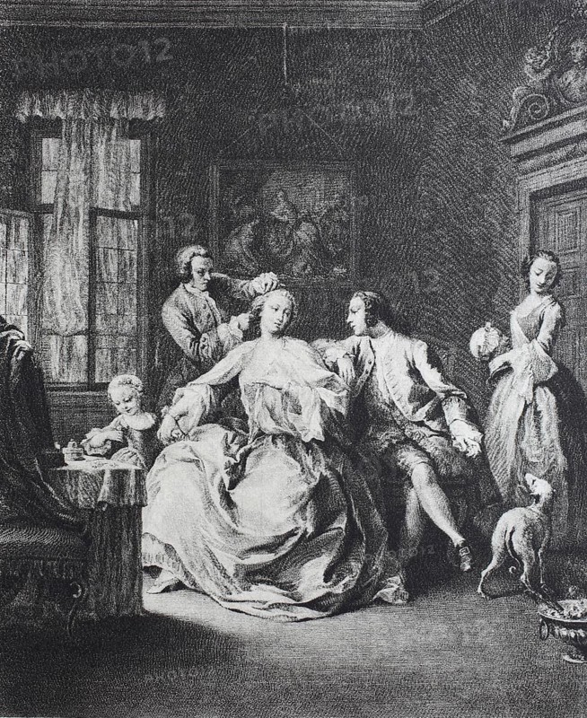 Fashion at venice Italy around 1750