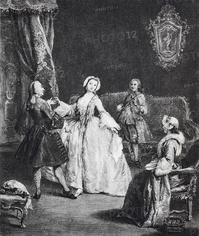 Fashion at venice Italy around 1750
