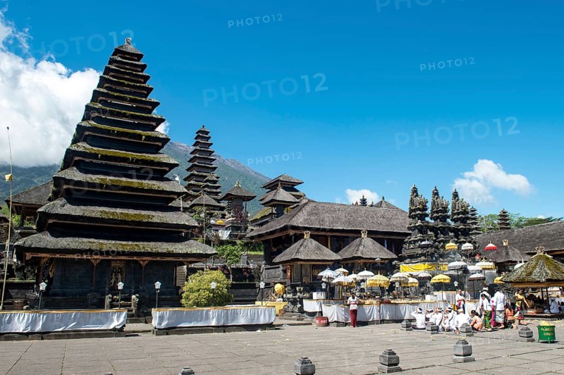 Believers praying in temple