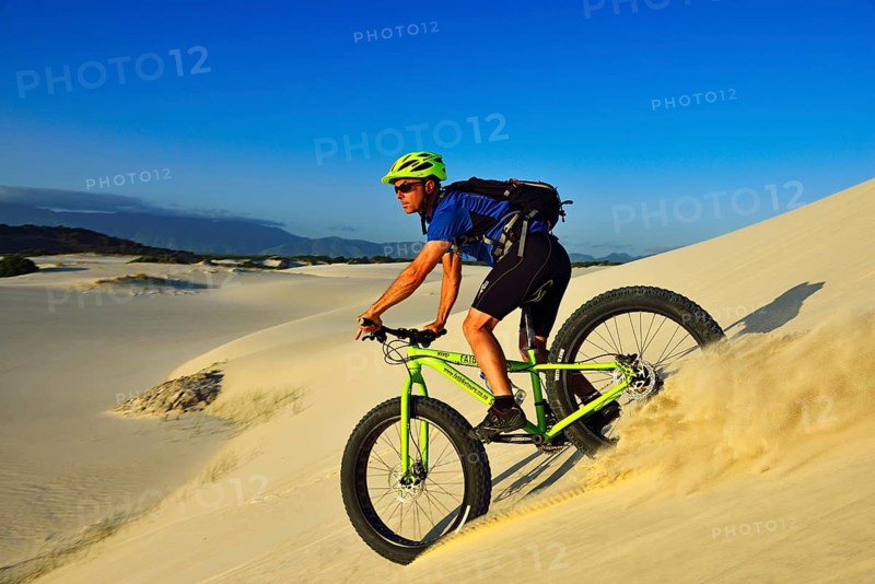 Mountainbiker on fatbike