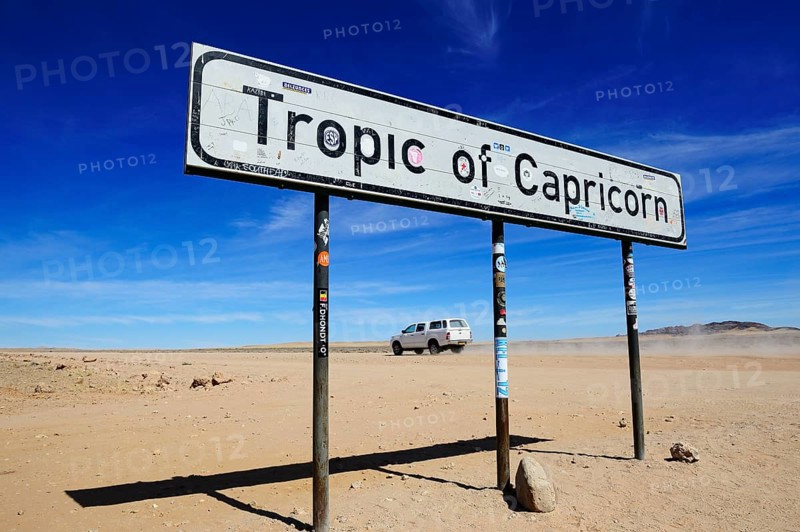 4 wheel drive jeep at the Tropic of Capricorn