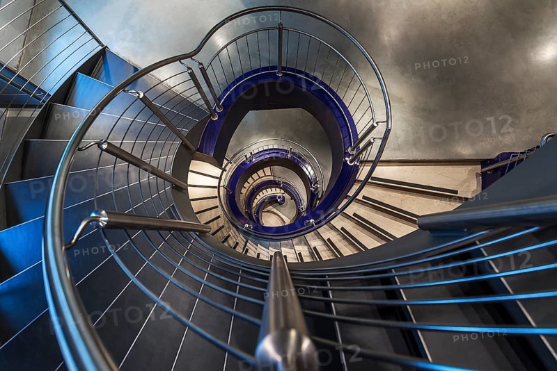 Spiral staircase in a department store