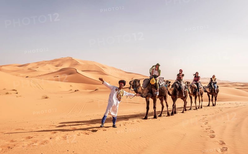 Tourists with Bedouin guide