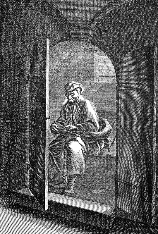 Student sitting on toilet