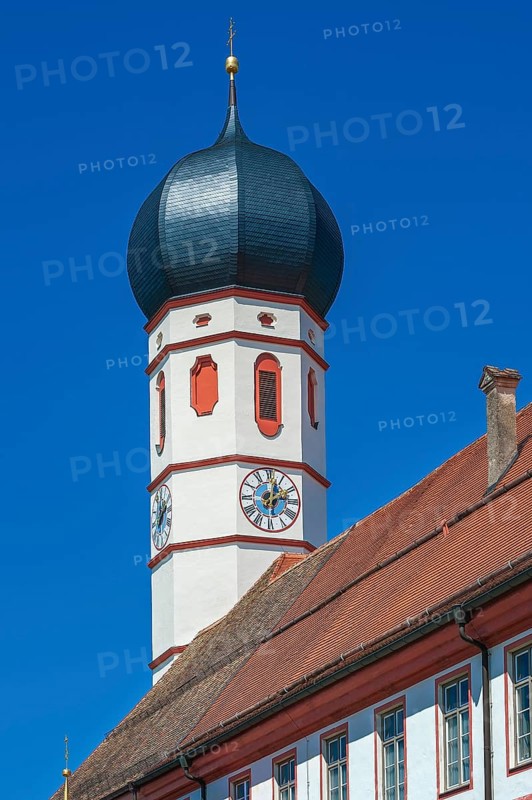 Onion dome with tower clock