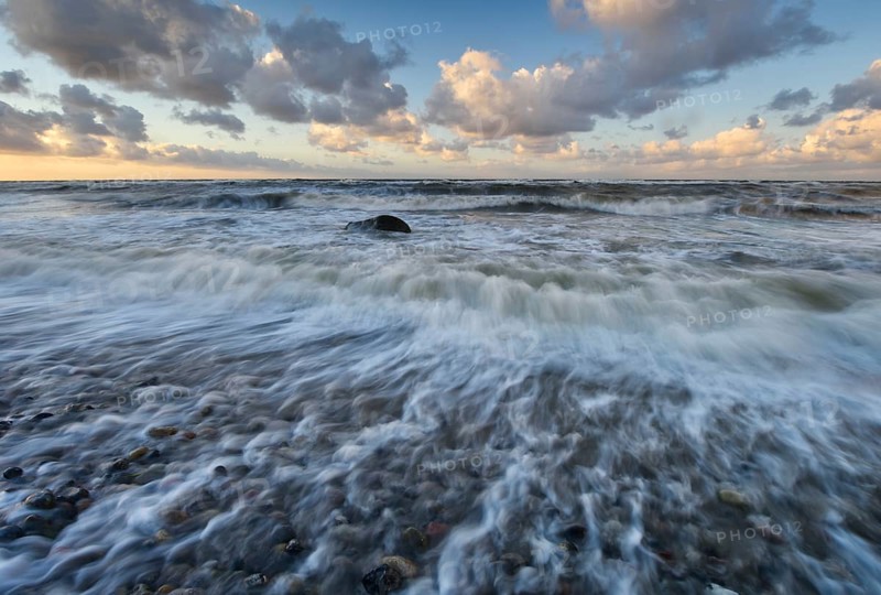 Surf at the Baltic Sea coast near Bakenberg