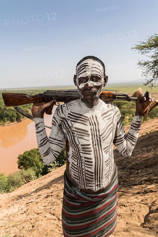 Warrior with rifle