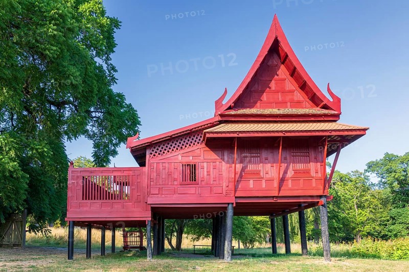 Traditional wooden house from the Thai city of Ayutthaya