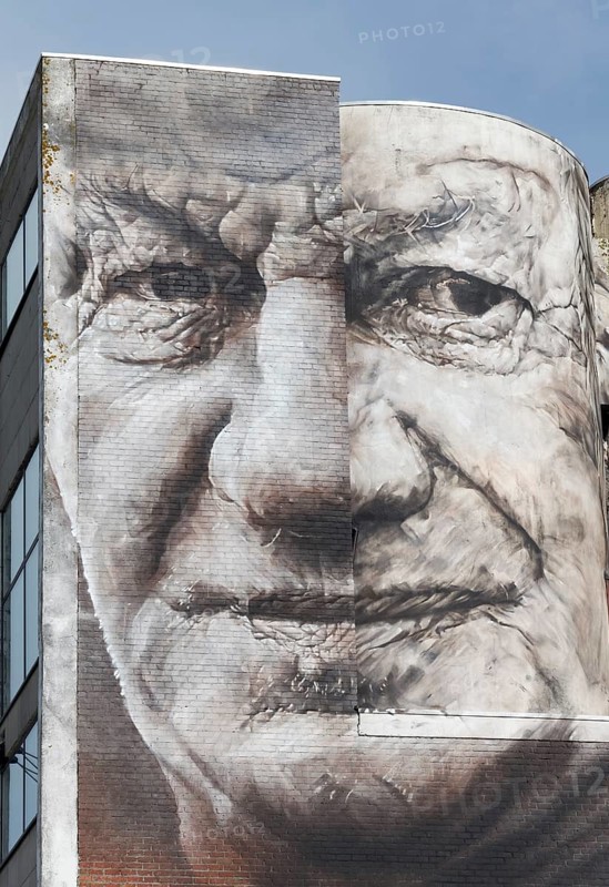 Rugged face of a man