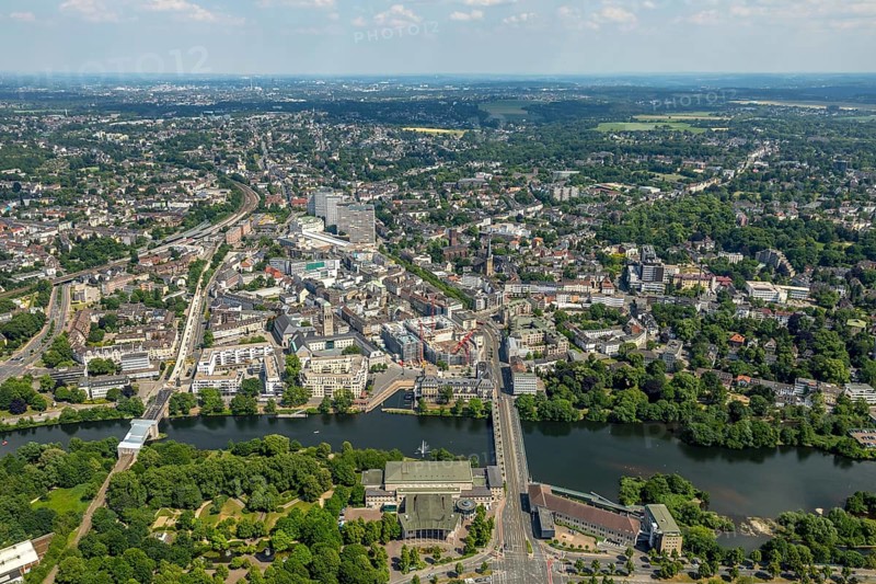 Mulheim city centre with views of Ruhrbania
