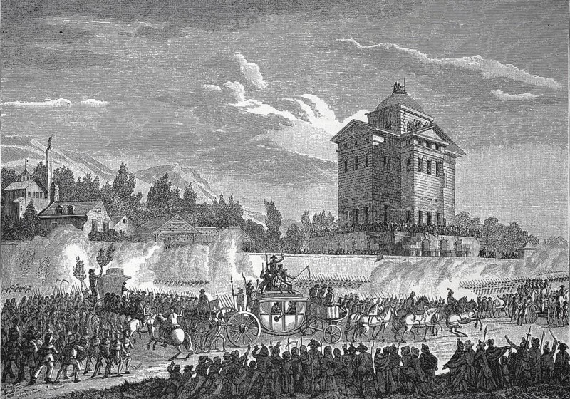 The return of the French King Louis XVI. from Varennes to Paris on June 25
