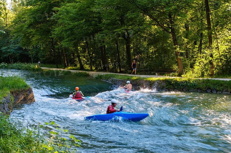 Kayakers on Landkanal